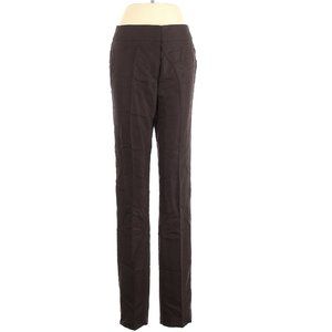 Escada Wool and Silk Straight Leg Pant Dark Brown